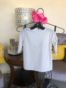 Girl’s White ITY Layering Top