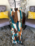 Abstract Pleated Skirt