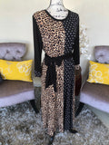 Isla Leopard and Polka Dot Dress (PL)