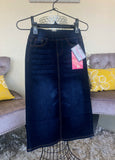 Girl’s Washed Dark Indigo Denim Skirt “Adalyn”