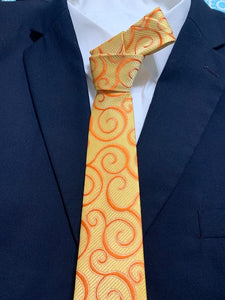 SK 128 Orange and Yellow Tie
