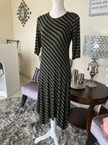 Olive and Black Stripe Tunic/Dress