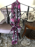 Isabella Black/White Polka Dot Scarf-Style Tunic/Top