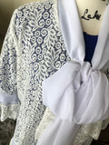 Cream and White Lacey Swing Jacket (PL)