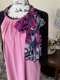 Isabella Mauve Scarf-Style Tunic/Top
