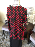 Red with Black Polka Dot Tunic/Top (PL)