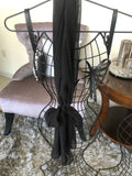 Isabella Black Scarf-Style Tunic/Top