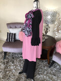 Isabella Mauve Scarf-Style Tunic/Top