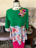 Green and Floral Tunic