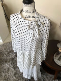 Cassidy White With Black Dots Tunic/Top (PL)
