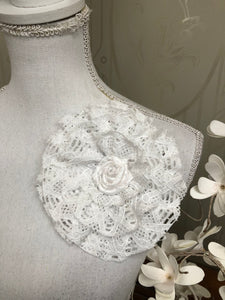 White Lace Flower Pin # 285