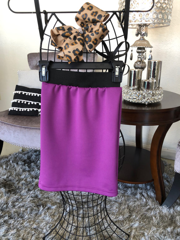 S&S Girl’s Twilight Lavender Athletic Knit Straight Skirt
