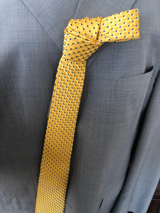 SK 187 Bright Yellow and Gray Plaid Tie