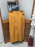 Mustard Twill “Denim” Skirt (PL)