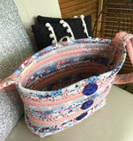 Filled-Jellyroll Purse (Pink and Royal Blue)