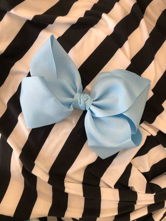 Light Blue Hair Bow - 8”