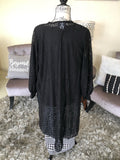 Bella Black Velvet And Lace Tunic