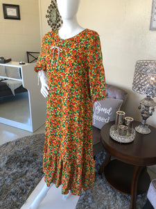 Jaidyn Orange Blossom Ruffle Dress