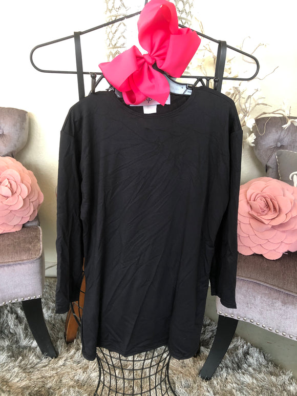 Girl’s Black Layering Top