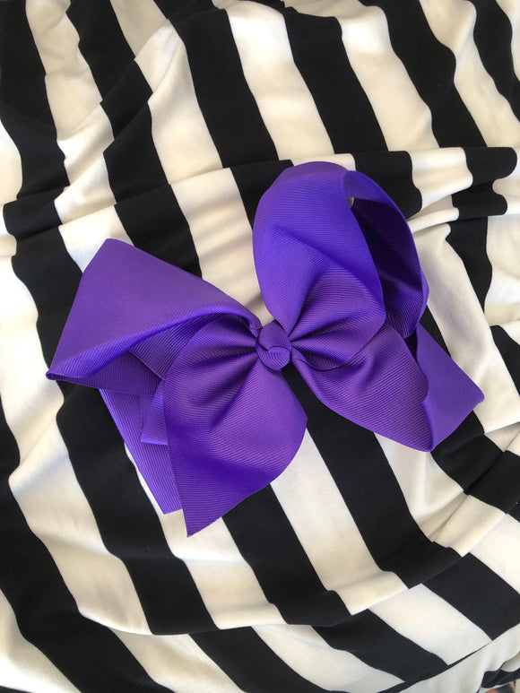Purple Hair Bow - 8”