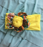 M-Yellow Flower Head Band