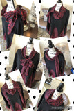 Mia Black With Red Floral Insets PL