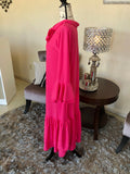 Sadie Bright Pink Dotted Swiss Dress (PL)