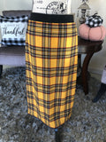 Mustard Plaid Liverpool Skirt