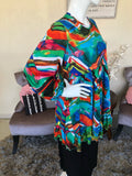 Colorful Abstract Tiered Tunic/Top