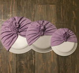 Purple Ruffle Turban