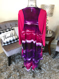 Purple Tie Dye Print Vest (OS)