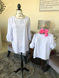 Girl’s White Dressy Top