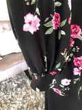 Black/Pink Floral Caroline Skirt (PL)