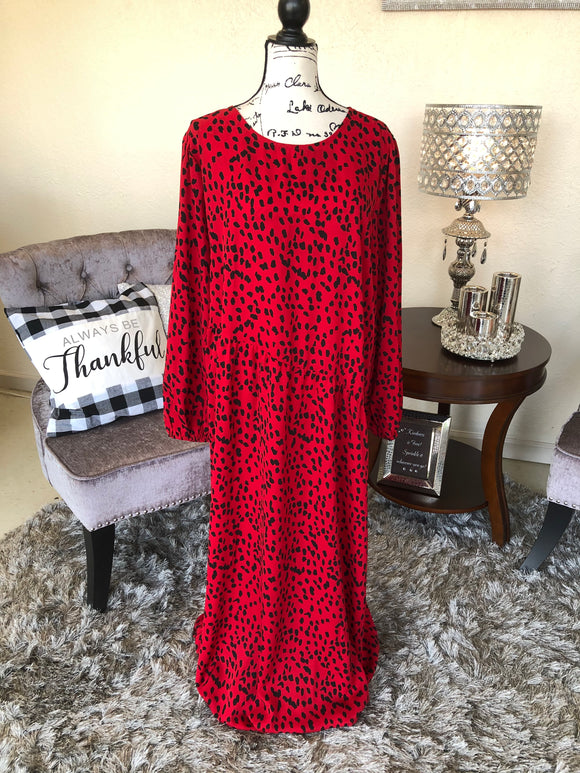 Red with Black Dots Dress (PL)