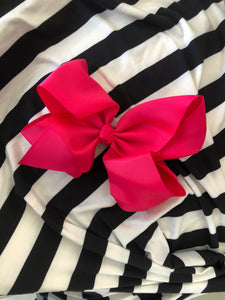 Bright Pink Hair Bow - 8”