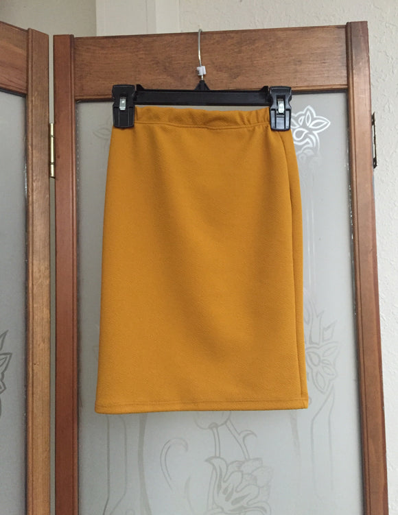 Girl’s Mustard Classic Liverpool Straight Skirt