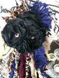 Black, Leopard and Royal Flower Pin # 471