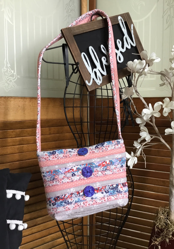 Filled-Jellyroll Purse (Pink and Royal Blue)