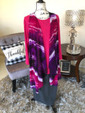 Purple Tie Dye Print Vest (OS)