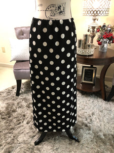 Black/White Polka Dot Classic Skirt