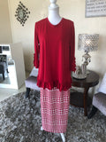 Garnet Red Caroline Skirt