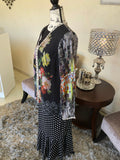 Black Multi-Print/Tunic Top