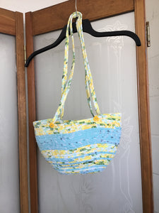 Teal/Yellow Wrapped Clothesline Purse