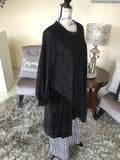 Bella Black Velvet And Lace Tunic