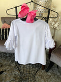 Girl’s White Dressy Top