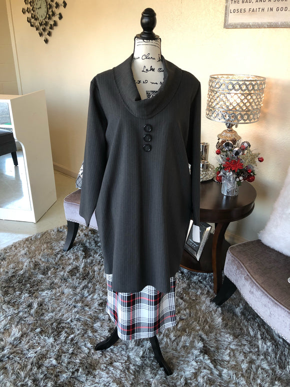 Gray Pinstripe Tunic