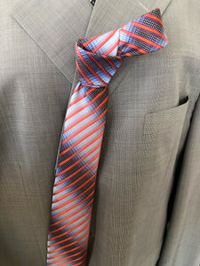 SK 182 Paprika and Gray Plaid Tie